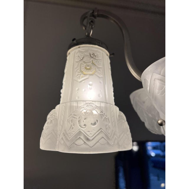 Art Deco Chandelier with Tulips and Polylobed Basin by Müller Frères Lunéville, 1925 For Sale - Image 18 of 18