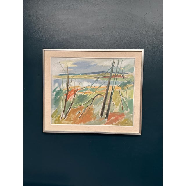 Birger Strååt, Landscape, 1950s, Oil Painting on Canvas, Framed For Sale - Image 18 of 18