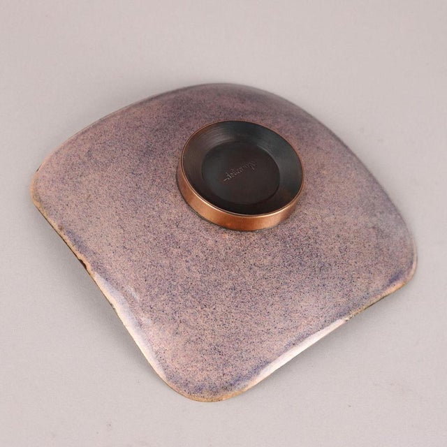 Metal Vintage Bowl in Enamelled Copper from Studio Del Campo, Italy, 1970s For Sale - Image 7 of 9