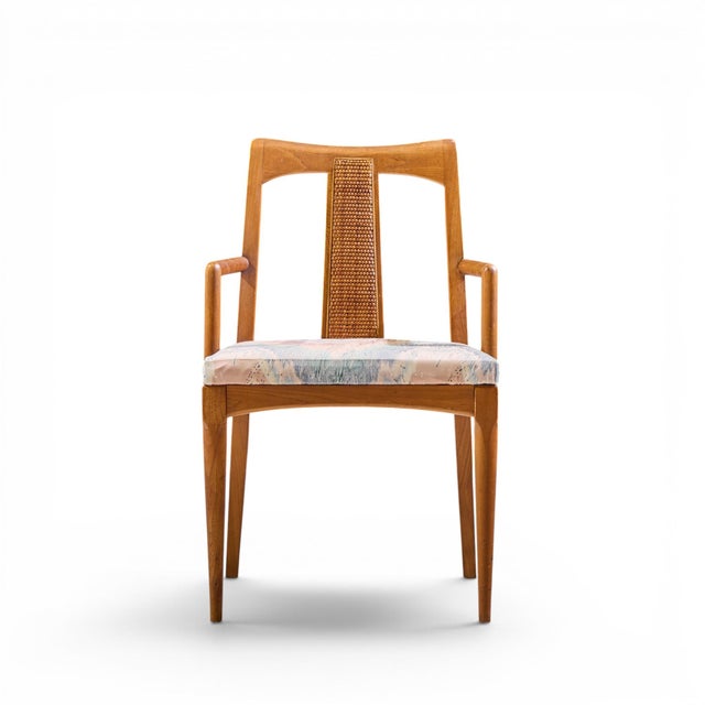 Ramseur Mid Century Walnut and Cane Dining Chairs - Set of 6 For Sale - Image 11 of 17