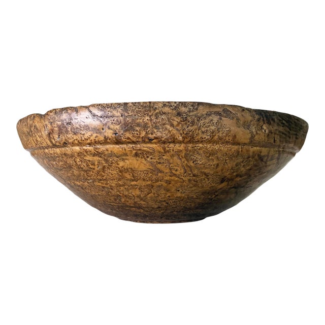 Monumental 18th Century American Burlwood Bowl, Virtually Untouched Historical Significance For Sale