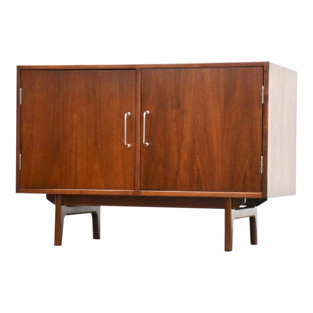 Jens Risom Walnut Cabinet Credenza For Sale