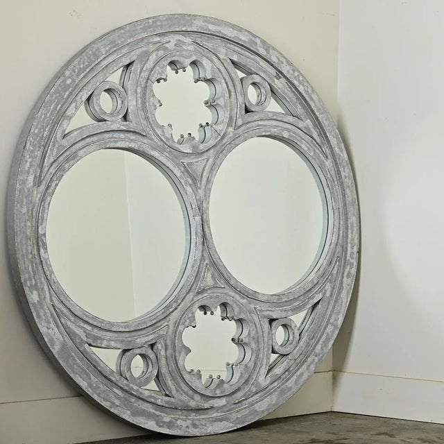 Dimensions: 51 ½” H x 51 ½” W x 1 ¾” D Bring home the awe and light of a cathedral with this stunning 20th century French...