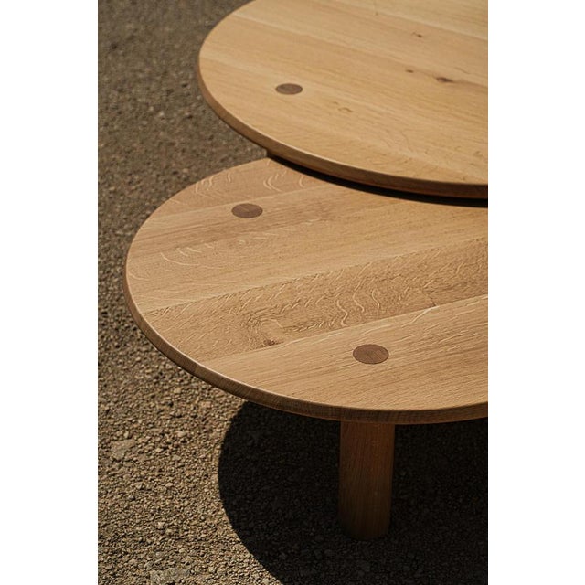 Nahele Varnished Oak Nesting Tables by La Lune, Set of 2 For Sale - Image 6 of 18