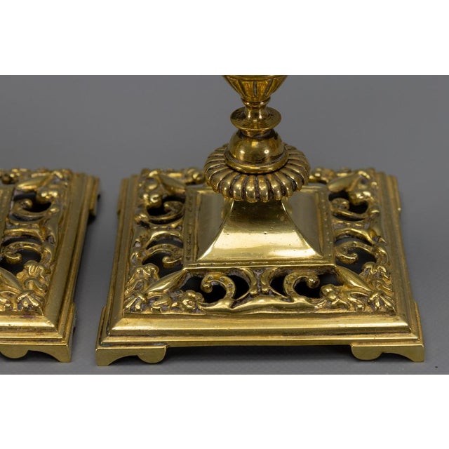 1930s French Neoclassical Bronze Candlesticks, 1930s, Set of 2 For Sale - Image 5 of 18