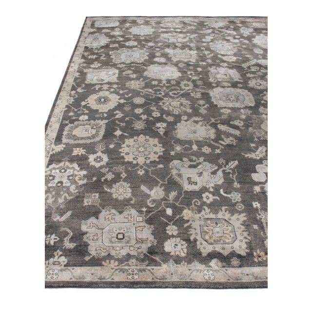Chester Hand knotted Bamboo/Silk Midnight Rug-8'x10' For Sale - Image 4 of 8