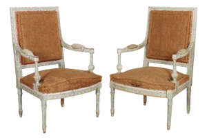 Set of Painted French Chairs