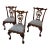 Set of 3 Mid 20th Century English Chippendale Style Mahogany Dining Chairs For Sale