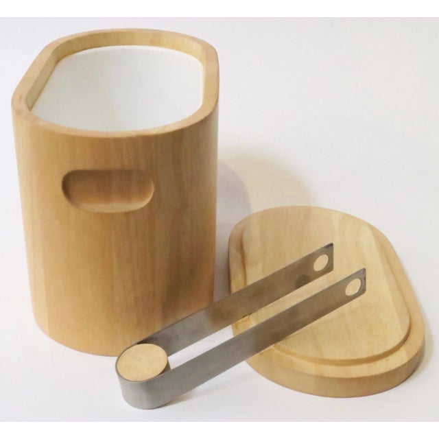 Contemporary Contemporary Wooden Ice Bucket For Sale - Image 3 of 5
