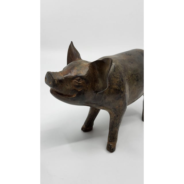 Pierre Chenet, Pig with Brown Patina, 2000s, Bronze For Sale - Image 10 of 13