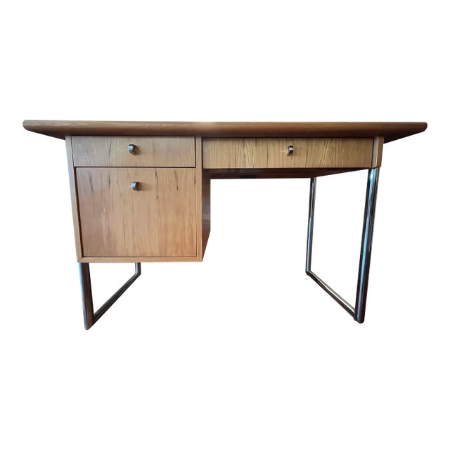 1960s Founders Light Blonde Student Desk For Sale