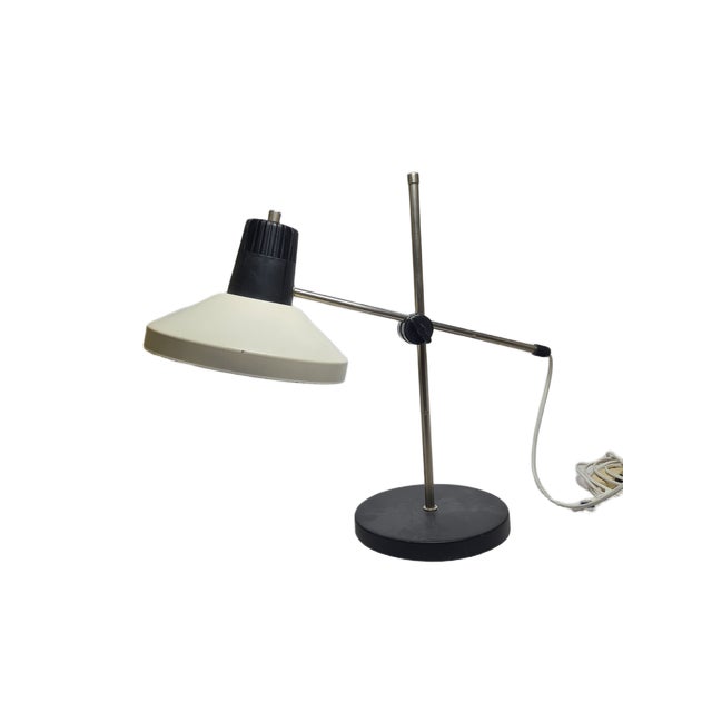 Vintage Polish Bedside Lamp in Glass and Metal, 1980s For Sale - Image 9 of 9