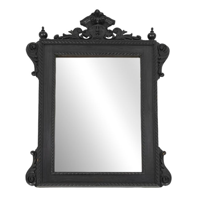 Portuguese Wooden Wall Mirror, 20th Century For Sale