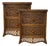 Tommy Bahama Style Woven Rattan Two-Drawer Nightstands – Pair For Sale