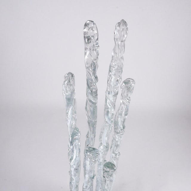 Floor Lamp Model E7T Excalibur in Transparent Glass and Stalactite Bedside Lamp by Ettore Fantasia for Sothis Murano, 1970s For Sale - Image 12 of 17