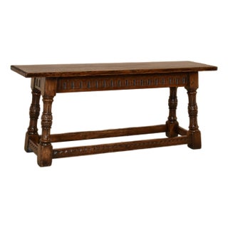 Edwardian Oak Joint Bench From England, Circa 1900 For Sale