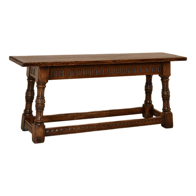 Edwardian Oak Joint Bench From England, Circa 1900 For Sale