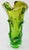 MCM 1960s Josef Joseph Hospodka Czech Massive Sculptural Green Glass Vase 12" For Sale - Image 4 of 6