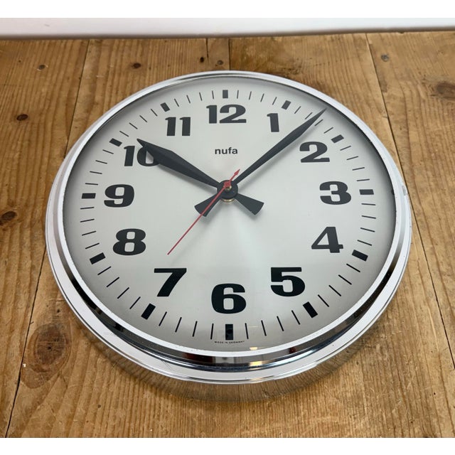 Vintage Electric Wall Clock from Nufa, 1960s For Sale - Image 9 of 18