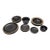 1970s 21-Piece "Rim" Collection of Black Vintage Heath Tableware For Sale