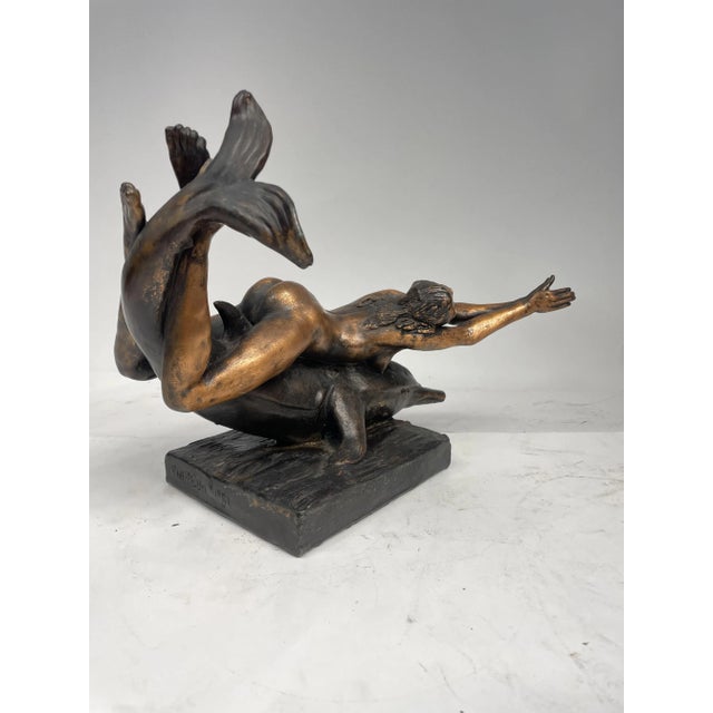 Woman on Dolphin, 1981, Copper & Pewter For Sale - Image 11 of 13