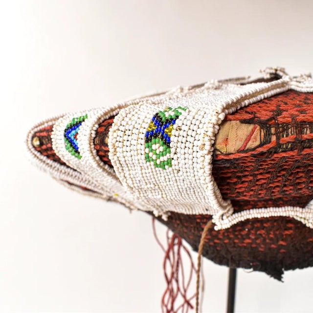 Early 20th Century Zulu Isicholo Married Woman Headdress South Africa Sidley Collection For Sale In Denver - Image 6 of 7