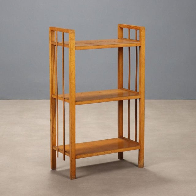 Small Vintage Poplar Veneer Bookcase, Italy, 1970s For Sale - Image 9 of 9