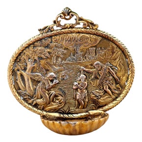 Silver Gilded Holy Water Font For Sale