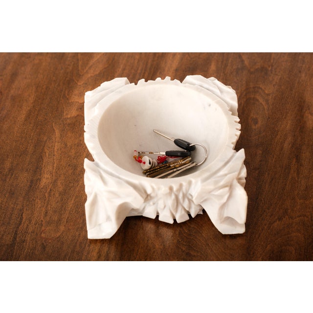 Stone Vintage Art Deco Carrara Marble Valet Tray For Sale - Image 7 of 12