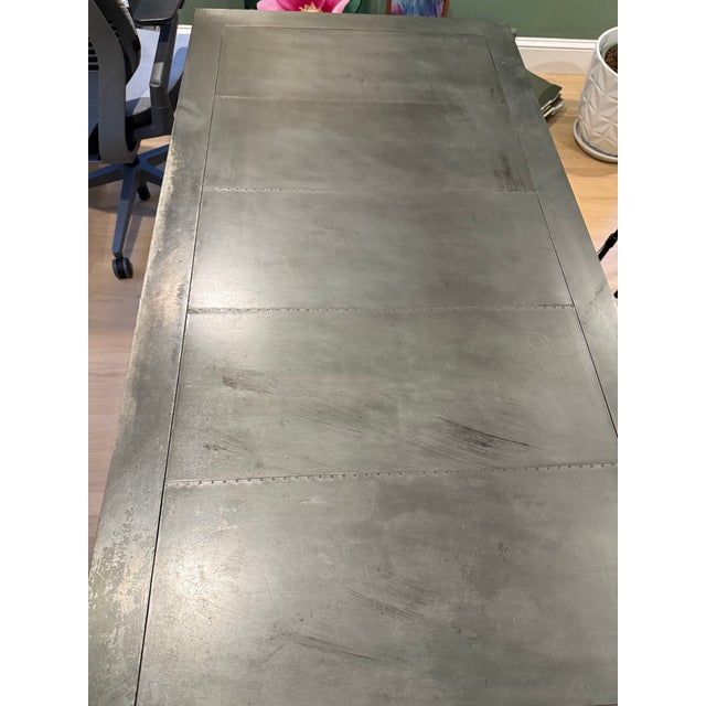 Modern Rh Metal-Wrapped Zinc Desk For Sale - Image 3 of 4