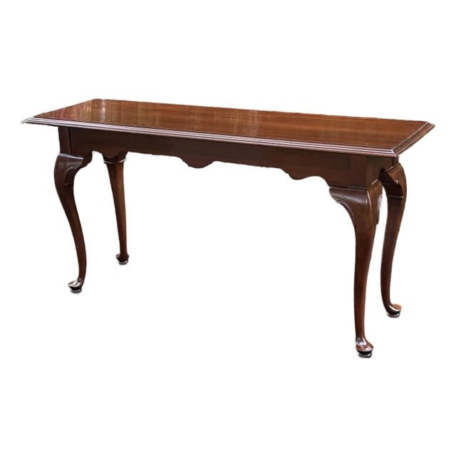 Vintage Ethan Allen Georgian Court Cherry Console Table For Sale