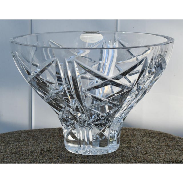 Glass Vintage Ceska Heavy Cut Crystal Bowl For Sale - Image 7 of 12