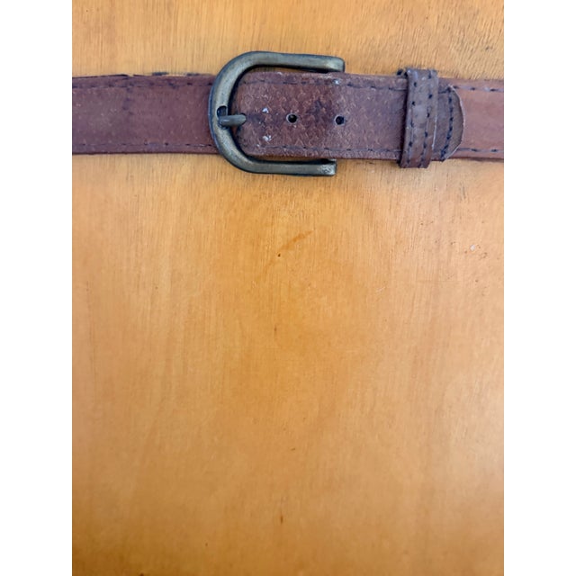 1980s Vintage Hermès-Style Equestrian Strap-and-Buckle Waste Basket For Sale - Image 5 of 7