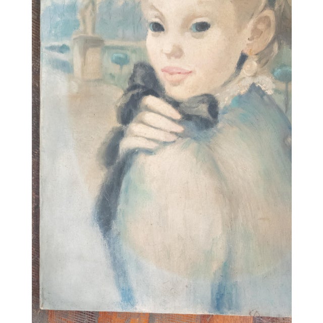 Mid-Century French Impressionist Style Painting of a Young Lady For Sale In New York - Image 6 of 8
