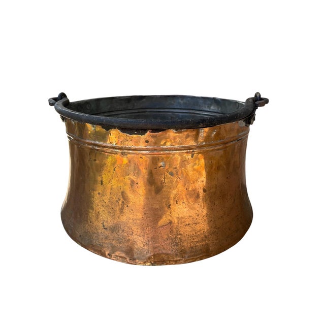 A 19th Century French Copper and Brass Chimney Pot in great condition. Beautiful Patina