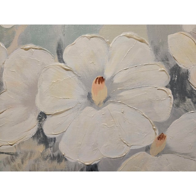 1980s Vanguard Studios Floral Original Signed Painting Lee Reynolds For Sale - Image 6 of 12