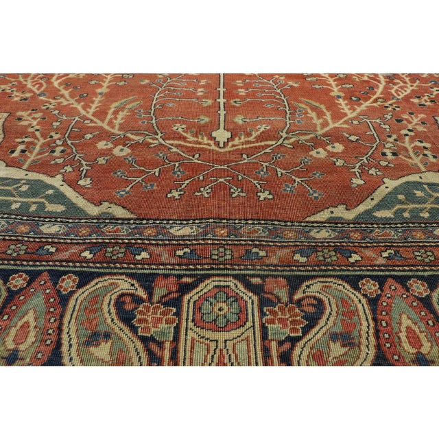 Antique Persian Farahan Rug, 08'09 X 12'03 For Sale - Image 4 of 7
