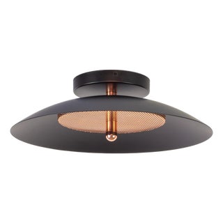 Signal Flush Mount, Black & Copper, From Souda, Modern, Minimal, Led Ceiling Light For Sale