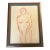 1950’s Original Abstract Sepia Nude Figure Study Drawing For Sale