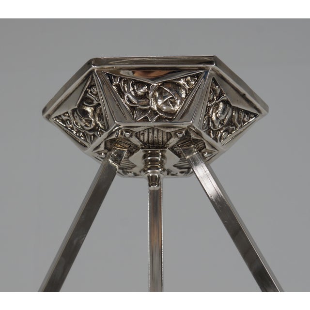 Metal French Art Deco Pendant by Degue - 1920s France For Sale - Image 7 of 11