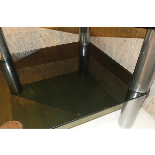 Italian Table in Crystal and Steel by Marco Zanuso for Zanotta, 1960s For Sale - Image 12 of 18