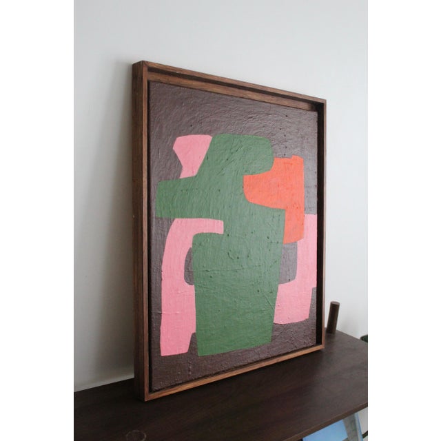 Bodasca, Mid-Century Style Minimalist Brick Composition, 2026, Acrylic on Canvas For Sale - Image 6 of 12