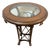 Vintage Leather & Antiqued Metal Side Table in the Style of Maitland-Smith For Sale