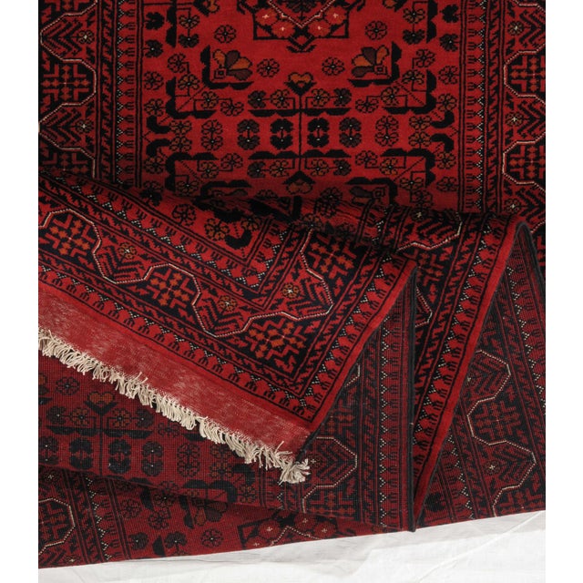 1980s Vintage Turkman Hand-Knotted Runner 2'11" X 12'8" For Sale - Image 5 of 6