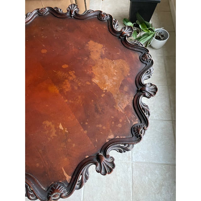 Chestnut Late 19th Century Victoria Era Chippendale Style Piecrust Tea Table For Sale - Image 8 of 8
