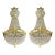 French Style Chandeliers With Gold Details - a Pair For Sale