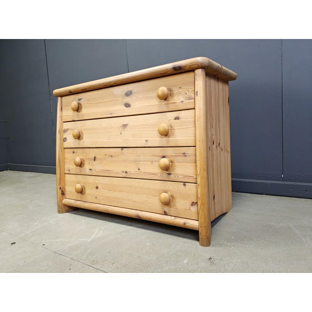 Scandinavian Pine Wood Chest of Drawers, 1980s For Sale - Image 14 of 14