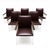 A rare complete set of 6 sigvard bernadotte h-line danish armchairs in dark burgundy leather with brushed steel frames and...
