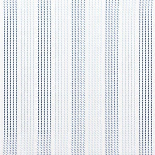 Schumacher Running Stitch Fabric in Blues For Sale