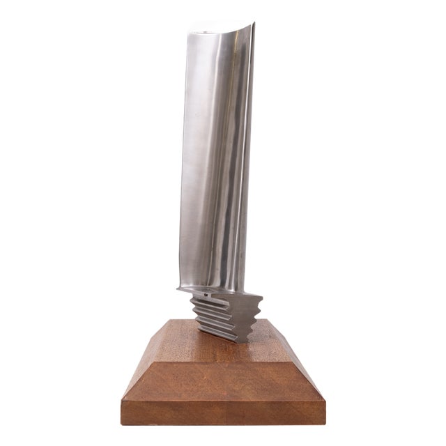 Jet Engine on a Thick Oak Stand, 1980s For Sale